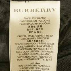 مملوكة مسبقًا Burberry Black Wool Blend Detachable Fur Collar Coat S