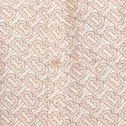 مملوكة مسبقًا معطف وقميص بربري حرير بتصميم حرف واحد وردي مقاس متوسط (ميديوم)