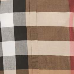 Pre Owned Burberry Brown Nova Check Cotton Button Front Shirt M