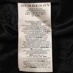 مملوكة مسبقًا معطف بربري غاباردين الكحلي الداكن ذا كنسينجتون بحزام مقاس وسط (ميديم)