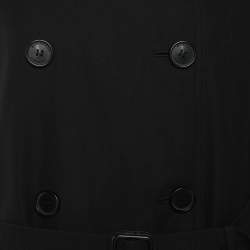 مملوكة مسبقًا معطف بربري غاباردين الكحلي الداكن ذا كنسينجتون بحزام مقاس وسط (ميديم)