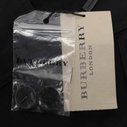 مملوكة مسبقًا معطف بربري غاباردين الكحلي الداكن ذا كنسينجتون بحزام مقاس وسط (ميديم)