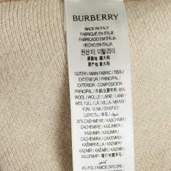 Pre Owned بونشو بربري بيج مزيج صوف بقياس واحد