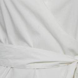 Pre Owned قميص بربري أبيض قطن لف متوسط الحجم