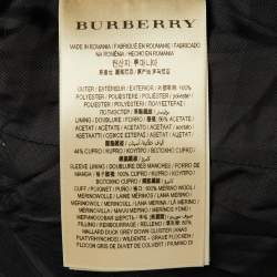 Pre Owned جاكيت بربري بيج صناعي بغطاء رأس قابل للفصل تفاصيل فرو مبطن مقاس صغير جدًا (اكس سمول)