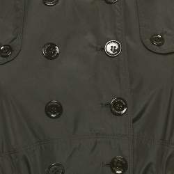 مملوكة مسبقًا Burberry London Black Crepe Double Breasted Short Dress S 