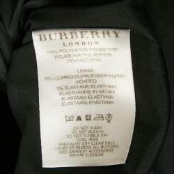 مملوكة مسبقًا Burberry London Black Crepe Double Breasted Short Dress S 