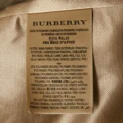 Pre Owned Burberry Camel Brown Felt Pea Coat L