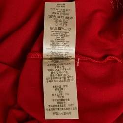 مملوكة مسبقًا Burberry Brit Red Cotton Pique Polo T-Shirt S