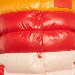 Pre Owned جاكيت بربري بافور ناعم بأكمام قابلة للفصل متعدد الألوان نيلون صغير