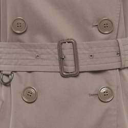 Pre Owned معطف برابري بني بطبقة جبردين بحزام صغير