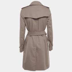 Pre Owned معطف برابري بني بطبقة جبردين بحزام صغير