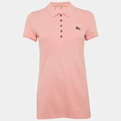 مملوكة مسبقًا Burberry Brit Pink Cotton Pique Polo T-Shirt S