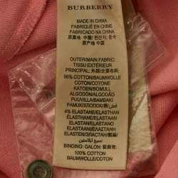 Pre Owned تي شيرت بربري بريت قطن بيكيه أحمر صغير