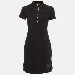 Pre Owned Burberry Brit Black Pique Polo T-Shirt Dress S