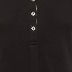 مملوكة مسبقًا فستان بربري بريت بيك أسود بولو تي شيرت مقاس صغير (سمول)