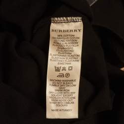 مملوكة مسبقًا فستان بربري بريت بيك أسود بولو تي شيرت مقاس صغير (سمول)