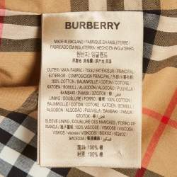 Pre Owned معطف برابري بني بطبقة جبردين بحزام صغير