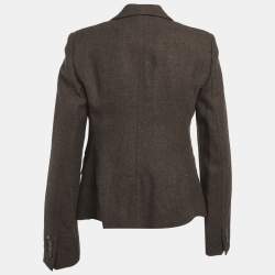 Pre Owned Burberry Brown Wool Alderford Blazer M