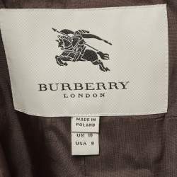 Pre Owned Burberry Brown Wool Alderford Blazer M