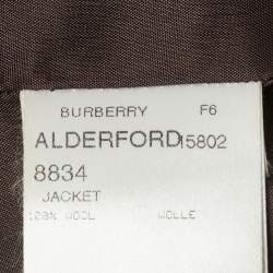 Pre Owned Burberry Brown Wool Alderford Blazer M
