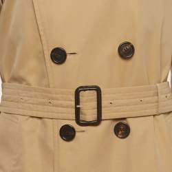Pre Owned Burberry Beige Gabardine The Sandringham Long Trench Coat XL