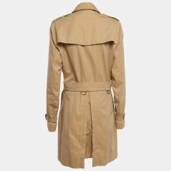 Pre Owned Burberry Beige Gabardine The Sandringham Long Trench Coat XL