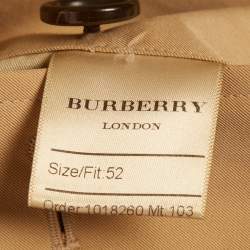 Pre Owned Burberry Beige Gabardine The Sandringham Long Trench Coat XL