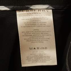 Pre Owned Burberry Black Cotton Pleated Short Skirt M