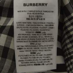 Pre Owned Burberry Monochrome Check and Stripe Cotton Mini Skirt S