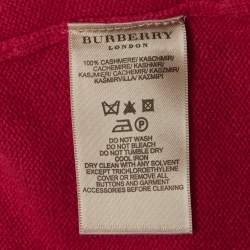 Pre Owned سويتر بربري كشمير محاك وردي بحزام صغير