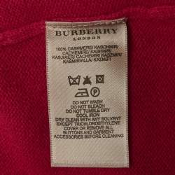 Pre Owned سويتر بربري كشمير محاك وردي بحزام صغير