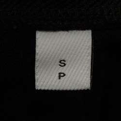 Pre Owned Burberry Black Gabardine Logo Applique Pants S