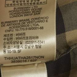 Pre Owned قميص بربري قطن كارو نوفا زيتوني مقاس كبير