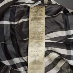 Pre Owned Burberry Black Shearling and Crepe Short Coat S