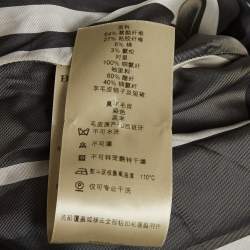 Pre Owned Burberry Black Shearling and Crepe Short Coat S