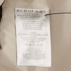 Pre Owned Burberry Beige Gabardine Double Breasted Belted Trench Coat S