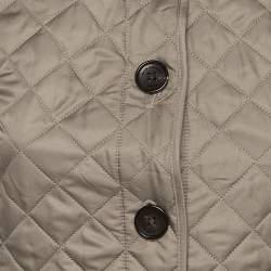 Pre Owned Burberry Brit Beige Synthetic Quilted Jacket XS