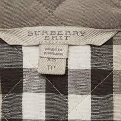 Pre Owned Burberry Brit Beige Synthetic Quilted Jacket XS