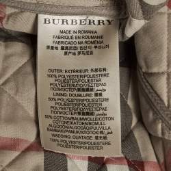 Pre Owned Burberry Brit Beige Synthetic Quilted Jacket XS