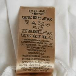 Pre Owned Burberry White Nova Check Jersey Scoop Neck Top S