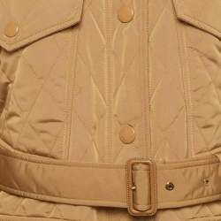 Pre Owned Burberry Beige Nylon Belted Campbell Jacket XL