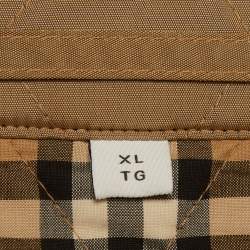 Pre Owned Burberry Beige Nylon Belted Campbell Jacket XL