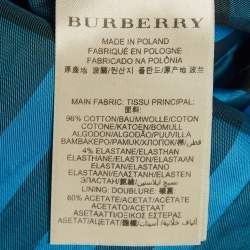 Pre Owned معطف بريري ترنش قطن أزرق تشيلسي مقاس وسط (ميديم)