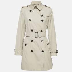 Pre Owned Burberry Beige Gabardine Trench Coat M