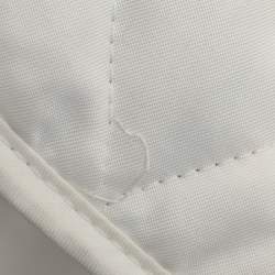 مملوكة مسبقًا Burberry London White Diamond Quilted Nylon Button Front Jacket O/S