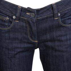 Pre Owned Burberry London Indigo Dark Wash Denim Flared Bottom Windsor Jeans M