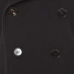 مملوكة مسبقًا Burberry London Black Wool Double Breasted Coat L