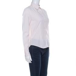 Pre Owned Burberry Light Pink Cotton Button Down Full Sleeve Shirt S