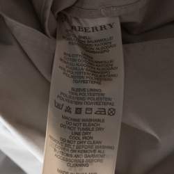 Pre Owned Burberry Brit Beige Cotton Double Breasted Belted Trench Coat XXL